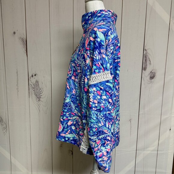 Lilly Pulitzer Jonah Popover – Royal Purple Party Wave – Size Large – EUC - Picture 4 of 12